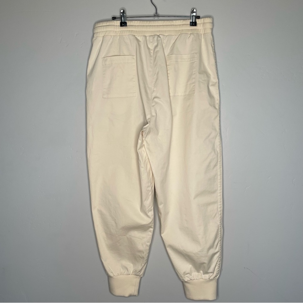 Varley Celita 27.5” Jogger Pants XL Soft Cotton Twill Ivory White Relaxed Fit - Picture 8 of 12